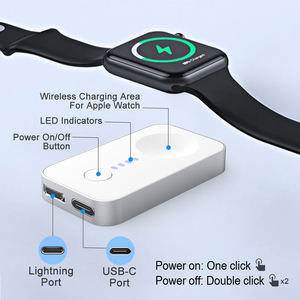 Cargador inalámbrico portátil Llavero 1000mAh Banco de energía de viaje magnético para Apple Watch 9 Ultra para <span class=keywords><strong>Samsung</strong></span> para Galaxy 6 5 - Product Image 5