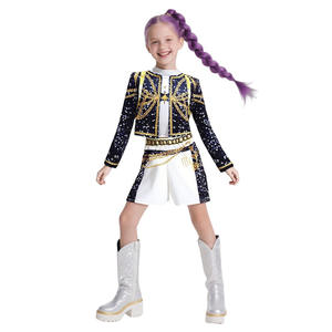 Nuevo Disfraz de Halloween 2025 para Niña de Cazadora Demonio K-pop, Conjunto de Cantante Popular para Niña, Ropa de Grupo en Negro y Dorado - Product Image 3