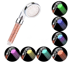 Vòi Hoa Sen Áp Suất Cao Spa Đầu Lọc Ion Âm Vòi Phun Vòi Hoa Sen 7 Màu Thay Đổi LED Vòi Sen Cầm Tay - Product Image 1