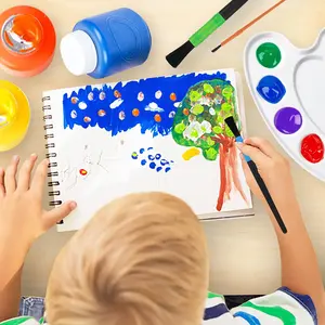 Juego de pintura acrílica lavable para niños, adultos, proyectos artesanales, Kit de suministros de pintura para dedos