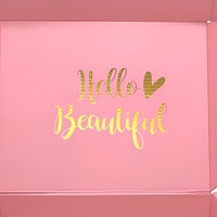 Boîte d'expédition en carton ondulé rose personnalisée, écologique, imprimée et gaufrée, prix usine