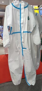 Bata Médica Protectora Desechable con Capucha, Puños Elásticos, Cintura Elástica, Mono de una Pieza, No Tejido, para Uso Clínico - Product Image 4