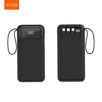 Batterie externe 20000mAh, charge rapide 22.5W PD, affichage numérique, chargeur portable USB-C, double sortie, batterie Li-polymère, ABS+PC 12