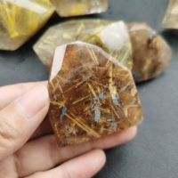 Pierre de cristal de cheveux de Quartz rutile naturel de haute qualité pierre brute de cristal de titane pour la guérison fabriqués à la main autres métiers de cristal