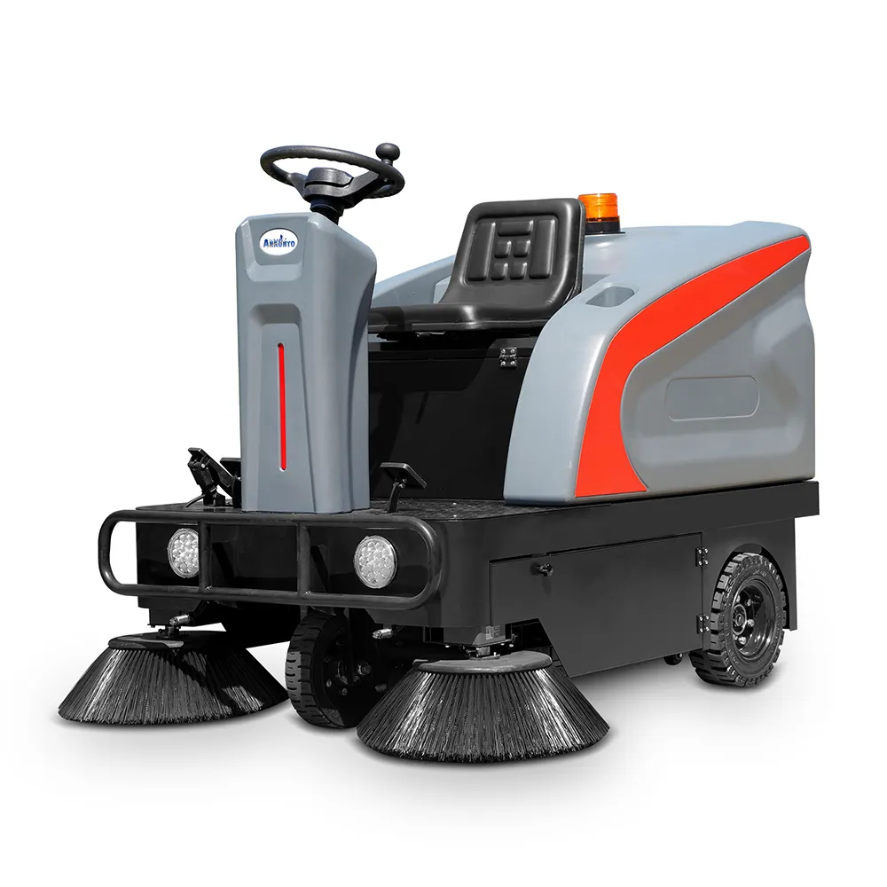 Driving Type Road Sweeper Industrial Electric Street Sweeper Floor Cleaner Machine