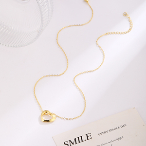Nuevo diseño delicado moda capas cromo cadena ajustable en forma de corazón colgante collar regalo del Día DE LA MADRE collar