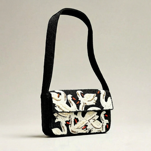 Bolso Bandolera Cuadrado Bordado con Cuentas y Patrón de Limones, para Uso Diario y Viajes, de Craft Exim - Product Image 1