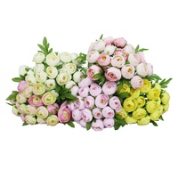 Buket Ranunculus Buatan Panjang 25cm Dekorasi Acara Buket Ranunculus Palsu