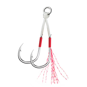อี้หวู่ พลาเมอร์ 2 ชิ้น/ถุง 13 #   17 #   เบ็ดตกปลาทะเลเหล็กกล้าคาร์บอนแบบสองหัว - Product Image 3