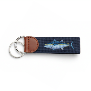 Llavero de metal con diseño de punto de cruz multipatrón, logotipo personalizado, anillo de llavero dividido, regalo promocional para pesca al aire libre - Product Image 1