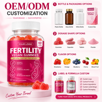Gummies véganes pour la fertilité OEM/ODM – Soutien hormonal féminin – Complément alimentaire à marque privée pour la fertilité des femmes