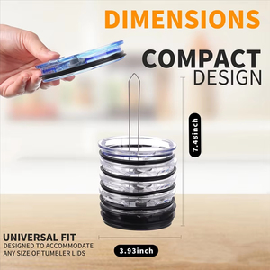 Estante de Almacenamiento para Tapas de Tazas, Organizador para Gabinetes de Cocina y Encimeras LM LM25417 - Product Image 2