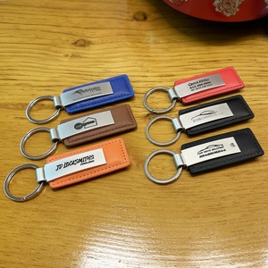 Car Leather <b>Keyring</b> Manufacturer Wholesale Sublimation Key Chain Custom Brand Logo <b>Name</b> Souvenir Promotional PU Leather Keychain - Product Image 4