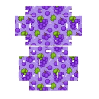 Dossiers en papier kraft personnalisés avec logo imprimé pour l'emballage de fruits et raisins, avec gaufrage, pelliculage brillant et vernissage ondulé