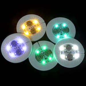 LEDコースター & カップホルダーライト輝くカラフルなドリンクグラスボトルステッカー付き点滅LED新年のお祝い - Product Image 1