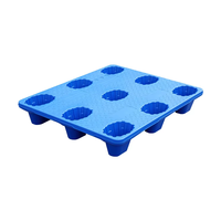 Palette en plastique moulé par soufflage empilable à 4 voies 1000*800*140 Palette industrielle à 9 pieds avec une structure solide pour l'entreposage automatisé