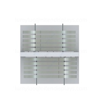 360 °   Support d'affichage rotatif double face avec crochets, support de sol en métal durable pour l'organisation des outils et des cosmétiques de vente au détail
