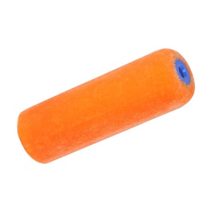 Rouleau de peinture en mousse floquée orange de haute qualité, qualité industrielle et bricolage, pour la peinture et la décoration - Product Image 2