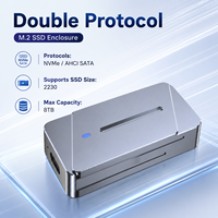 Boîtier SSD M.2 NVMe/SATA, USB-C 10 Gbps, sans outil, prend en charge les SSD 2230/2280 jusqu'à 8 To, boîtier en aluminium pour Windows/Mac/Linux/Android