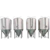 Cuve de fermentation d'alcool et de bière en acier inoxydable à fond conique DYE