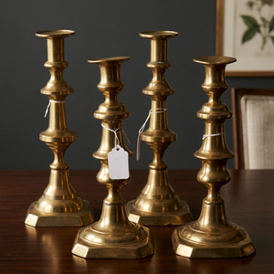 Support à bougie en laiton fait main, artisanat décoratif en laiton, DMB-191 - Product Image 3