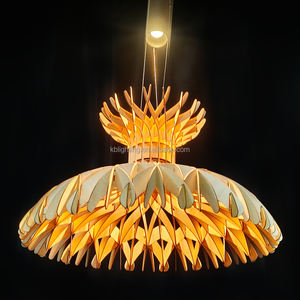 Luce a soffitto in legno a Led personalizzata America popolare decorazione artistica a soffitto in legno luce a sospensione - Product Image 1