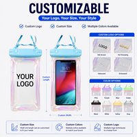 Sac universel étanche en PVC pour téléphone portable, couverture flottante transparente pour la natation en plein air avec joint sécurisé et lanière réglable