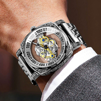 Jam Tangan Pria Binbond B432 432 Fashion Tali Kulit Baja Quartz Tahan Air Bercahaya Kronograf Relogio Masculino