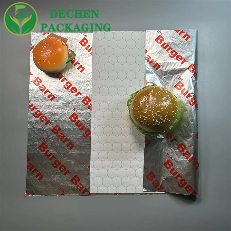 Feuille d'aluminium hamburger emballage nid d'abeille isolation papier aluminium