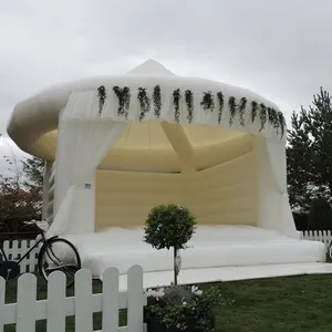थोक घर महल बिक्री-गर्म बिक्री आउटडोर किराए पर लेने के लिए सफेद उछाल घर inflatable शादी महल