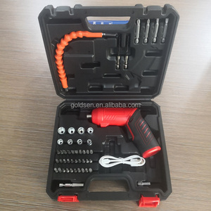 TOLHIT Mini <span class=keywords><strong>tournevis</strong></span> électrique 1,3 Ah, ensemble d'outils électriques de bricolage 45 pièces, perceuse-<span class=keywords><strong>visseuse</strong></span> à batterie 3,6 V CC, chargeur USB, sans fil industriel - Product Image 2