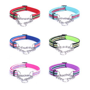 Collar Reflectante para Perro con Cadena en P, Material de Nailon con Forro Suave para Perros de Raza Grande como Golden Retriever, Correa para el Cuello - Product Image 5