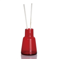 Bouteilles diffuseurs coniques en verre rouge personnalisées en usine, de 50 ml à 300 ml, flacons en verre vides pour aromathérapie, couleur et logo personnalisables