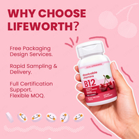 Lifeworth Méthylcobalamine Vitamine B12 60 Comprimés Soutien Immunitaire Complément Alimentaire pour Adultes