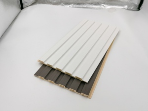 Melinco WPC listón decoración Interior paneles de pared estriados lujo Pvc cubierto interior 3D revestimiento de pared fibra de bambú arte persiana - Product Image 3