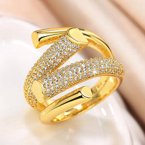 Q156 Geometric <b>Crystal</b> <b>Ring</b> 925 Silver Pave Setting Unisex Everyday Wear - Product Image 3