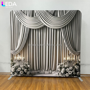 LEDA Decoración para Bodas y Eventos, Nuevo Fondo Metálico 3D Realista, Cuadrado y Moderno - Product Image 1