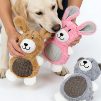 Jouet à mâcher en peluche courte pour chien, ours, lapin, vente en gros du fabricant