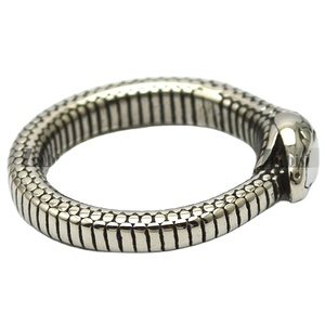 Anello da Dito Stile Gotico Punk in Acciaio Inossidabile Placcato Argento e Oro con Design a Serpente Rotondo e Vaporoso - Product Image 3