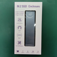 Carcasa para Disco Duro SSD USB3.1 Gen2 M.2 SATA NVMe de Alta Velocidad con Transferencia de 10 Gbps, Sin Herramientas, para Computadora Portátil, Teléfono Móvil