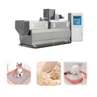 Extrudeuse alimentaire à double vis automatique, machine de fabrication de litière pour chats à base de tofu biodégradable à base de plantes, 200-250 kg/h