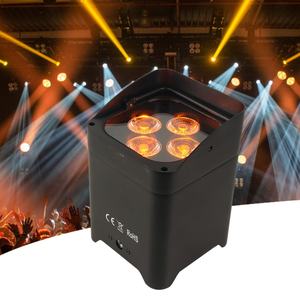 Iluminación de Escenario, Foco LED de Batería 4x18w, RGBWA UV 6en1, Luces Inalámbricas de Batería - Product Image 1