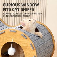 Griffoir et jouet pour chat Kinghon de style pastoral avec matériau en feutre pour affûter les griffes - Design de luxe multicouche