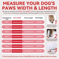 Bottes pour chien toutes saisons pour la protection des pattes - Bottes durables pour chien |   Chaussures d'extérieur pour animaux de compagnie avec semelle antidérapante et sangles réglables (rouge, 5) # )