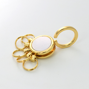 Nhà Máy Bán buôn lụa Màn hình mini chia Nhẫn vàng kết thúc kéo-top keyholder - Product Image 4