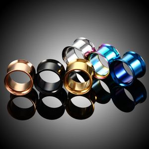 Acier <span class=keywords><strong>Double</strong></span> Évasé Creux <span class=keywords><strong>Oreille</strong></span> Chair Tunnel Plug Sans Fil <span class=keywords><strong>Oreille</strong></span> Expander Jauges Piercing Bijoux Sans Fil - Product Image 5