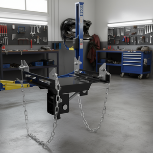 Martinetto idraulico in acciaio per impieghi gravosi, capacità di carico 1100 libbre, adattatore per sollevamento trasmissione con asta a sella rimovibile, attrezzo automobilistico - Product Image 2