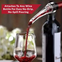Accessoires de bar directement de l'usine : Bec verseur décanteur élégant pour vin rouge, design moderne, en verre et plastique, avec aérateur intégré