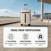 Valise de voyage haut de gamme personnalisée, résistante aux rayures, avec roulettes silencieuses pour les déplacements quotidiens – Indispensable pour les professionnels
