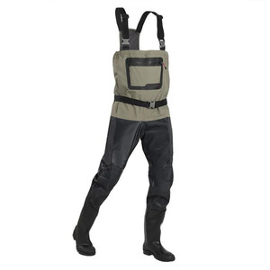 Waders imperméables avec bottes intégrées pour la <span class=keywords><strong>pêche</strong></span> à la mouche et la chasse, pour hommes et femmes - Product Image 2